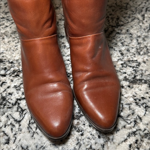 Annie Sport Brown Faux Leather Knee-High Riding Boots - 8B - Picture 7 of 9